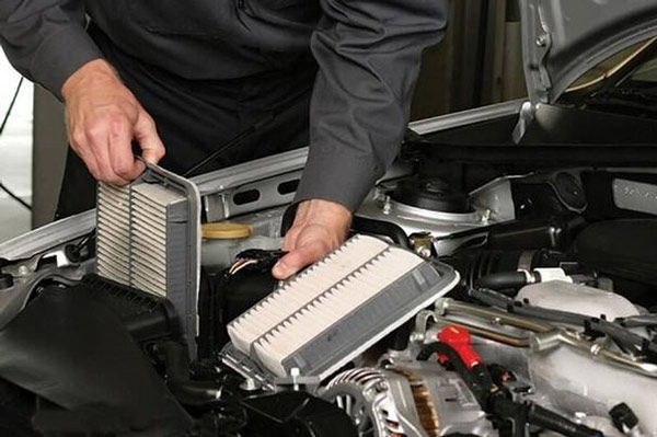 Replace engine air filter